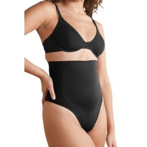 SKIMS High Waist Bonded Thong Shapewear Onyx Medium